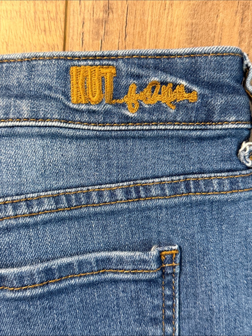 KUT from the Kloth Denim Jean Skirt Women’s lStretch Pencil Midi Size 10 - Picture 7 of 10